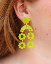 Load image into Gallery viewer, Chartreuse Glow Cher Earrings