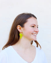 Load image into Gallery viewer, Acid Green Kacey Earrings