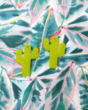 Load image into Gallery viewer, Acid Green Kacey Earrings