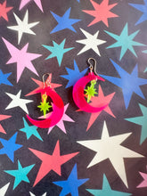 Load image into Gallery viewer, Neon Space Artemis Earrings