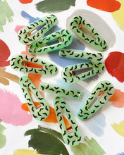 Load image into Gallery viewer, Seafoam Glow Bat Hair Clips