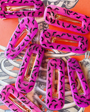Load image into Gallery viewer, Magenta Glow Bat Hair Clips