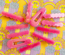 Load image into Gallery viewer, Bubblegum Glow Hair Clips