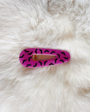 Load image into Gallery viewer, Magenta Glow Bat Hair Clips