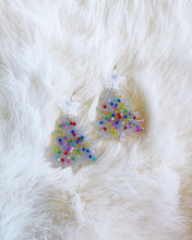 Load image into Gallery viewer, Silver Christmas Tree Earrings