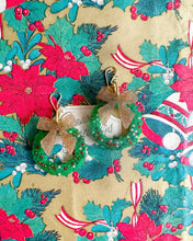 Load image into Gallery viewer, Christmas Wreath Earrings