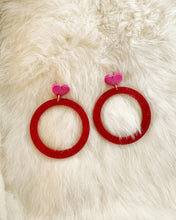 Load image into Gallery viewer, Lovely XL Lily Hoop Earrings