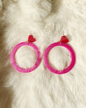 Load image into Gallery viewer, Lovely XL Lily Hoop Earrings