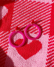 Load image into Gallery viewer, Lovely XL Lily Hoop Earrings