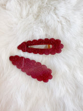 Load image into Gallery viewer, Burgundy Hair Clips