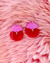 Load image into Gallery viewer, Lovely Red + Pink Solange Earrings