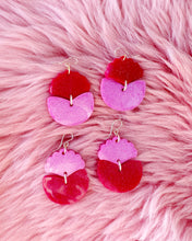 Load image into Gallery viewer, Lovely Red + Pink Solange Earrings