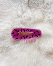 Load image into Gallery viewer, Magenta Glow Bat Hair Clips