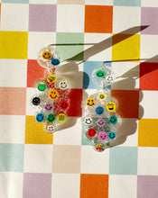 Load image into Gallery viewer, Rainbow Smiley Angelica Earrings