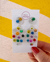 Load image into Gallery viewer, Rainbow Smiley Angelica Earrings