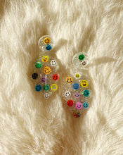 Load image into Gallery viewer, Rainbow Smiley Angelica Earrings