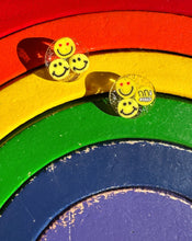 Load image into Gallery viewer, Yellow Smiley Face Denise Post Earrings
