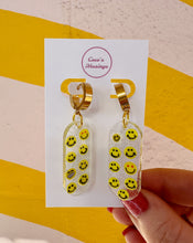 Load image into Gallery viewer, Yellow Smiley Faces Nathalie Earrings