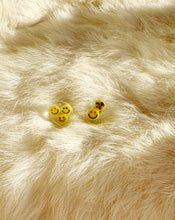 Load image into Gallery viewer, Yellow Smiley Face Denise Post Earrings