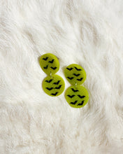 Load image into Gallery viewer, Chartreuse Glow Bat Clara Earrings