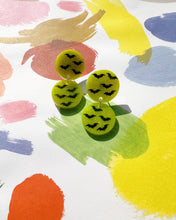 Load image into Gallery viewer, Chartreuse Glow Bat Clara Earrings