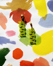 Load image into Gallery viewer, Chartreuse Glow Bat Nina Earrings