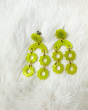 Load image into Gallery viewer, Chartreuse Glow Cher Earrings