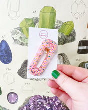 Load image into Gallery viewer, Garden Party Pink Daisies Hair Clips