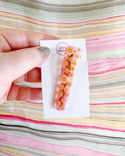 Load image into Gallery viewer, Pink Smiley Daisy Hair Clips