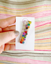 Load image into Gallery viewer, Rainbow Smiley Faces Hair Clips
