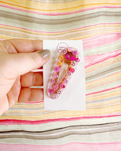 Load image into Gallery viewer, Pink Smiley Faces Hair Clips