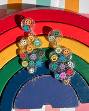 Load image into Gallery viewer, Rainbow Smiley Angelica Earrings
