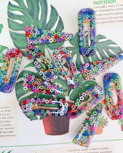 Load image into Gallery viewer, Night Garden Hair Clips