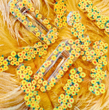 Load image into Gallery viewer, Garden Party Yellow Daisy Hair Clips