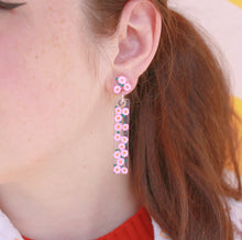 Load image into Gallery viewer, Garden Party Pink Daisies Sarah Earrings
