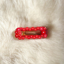 Load image into Gallery viewer, Red Flowers Hair Clips