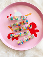 Load image into Gallery viewer, Rainbow Smiley Faces Hair Clips
