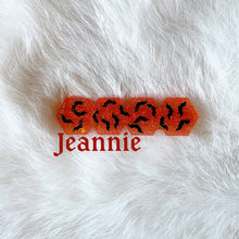 Load image into Gallery viewer, Orange Glow Bat Hair Clips