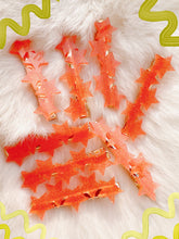 Load image into Gallery viewer, Orange Glow Hair Clips