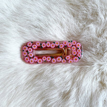 Load image into Gallery viewer, Garden Party Pink Daisies Hair Clips