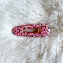 Load image into Gallery viewer, Garden Party Pink Daisies Hair Clips