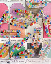 Load image into Gallery viewer, Rainbow Smiley Faces Hair Clips