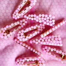 Load image into Gallery viewer, Pink Flowers Hair Clips
