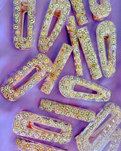 Load image into Gallery viewer, Yellow Smiley Faces Hair Clips