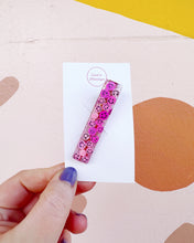 Load image into Gallery viewer, Pink Smiley Faces Hair Clips