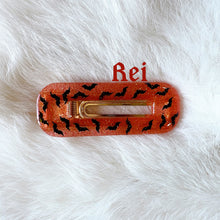 Load image into Gallery viewer, Orange Glow Bat Hair Clips