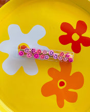 Load image into Gallery viewer, Pink Smiley Faces Hair Clips