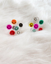 Load image into Gallery viewer, Rainbow Smiley Faces Sammy Studs