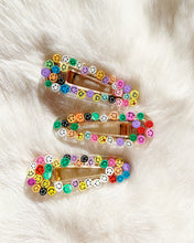 Load image into Gallery viewer, Rainbow Smiley Faces Hair Clips