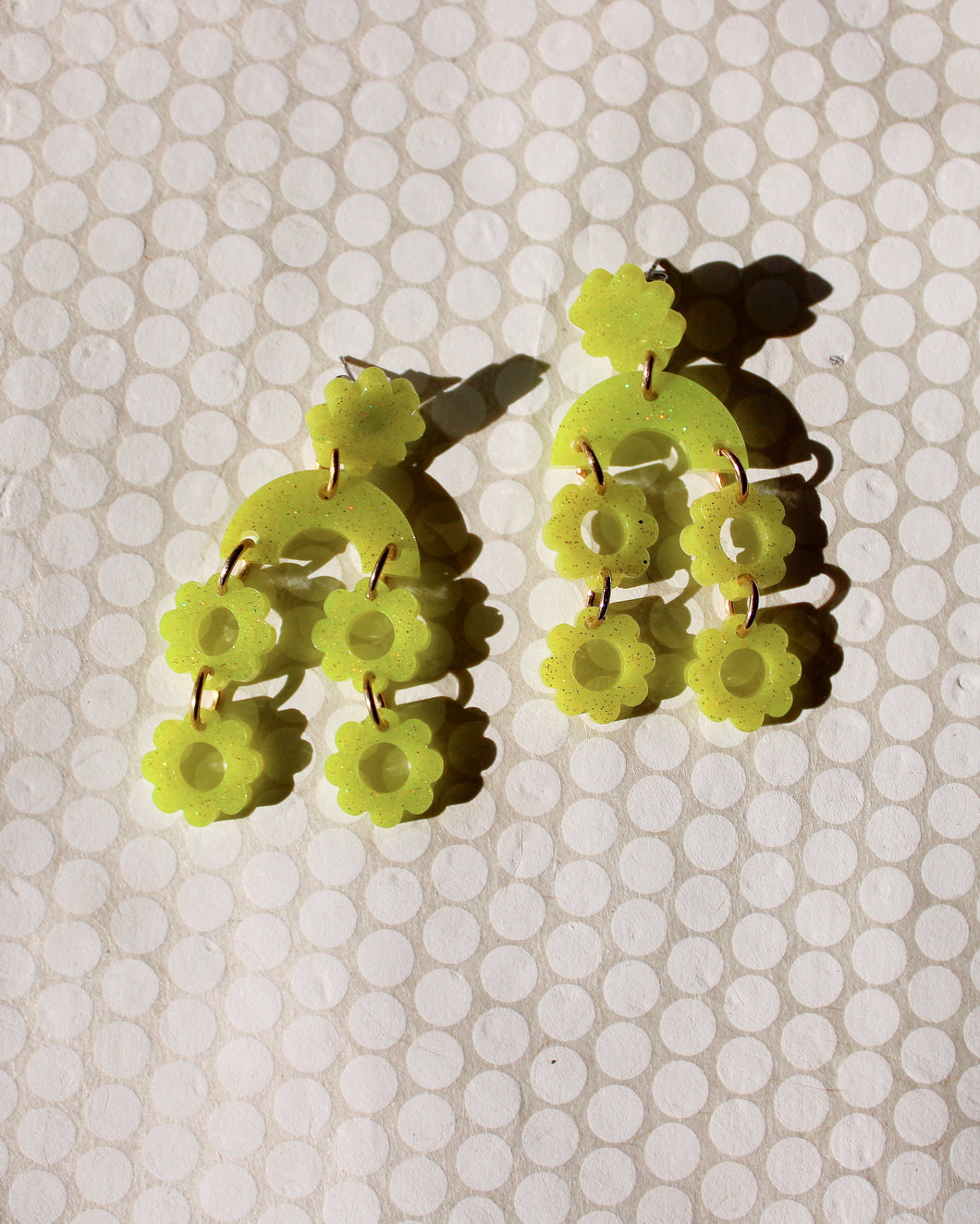 Chartreuse Glow Cher Earrings